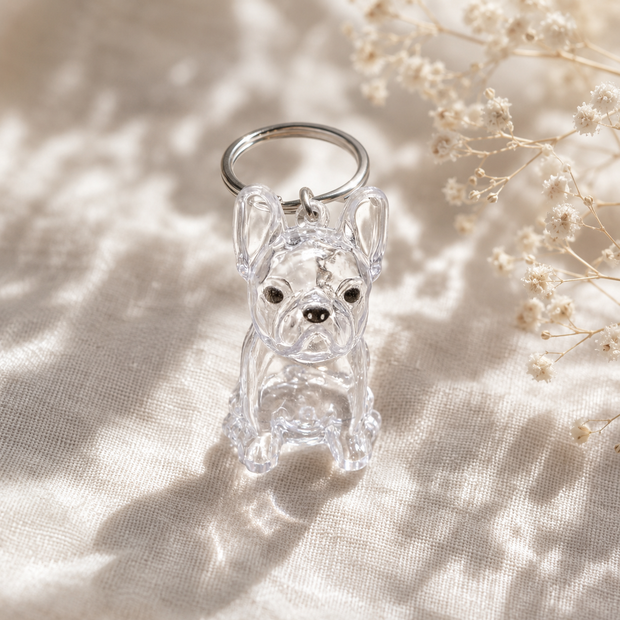 Dogs Hair Storage Pendant Cute Keychain Bag Pendant Couple Car Key Chains Jewelry Souvenir Collection Gift Decor Dog Accessories