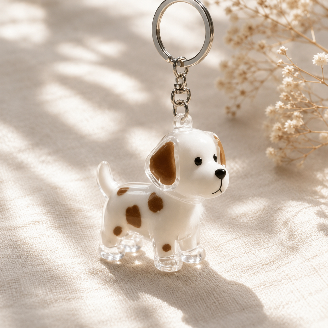 Dogs Hair Storage Pendant Cute Keychain Bag Pendant Couple Car Key Chains Jewelry Souvenir Collection Gift Decor Dog Accessories