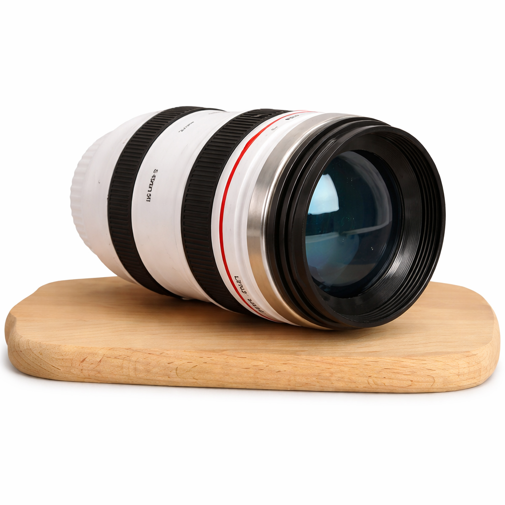 LensBrew 380ml Camera Lens Coffee Mug Stainless Steel