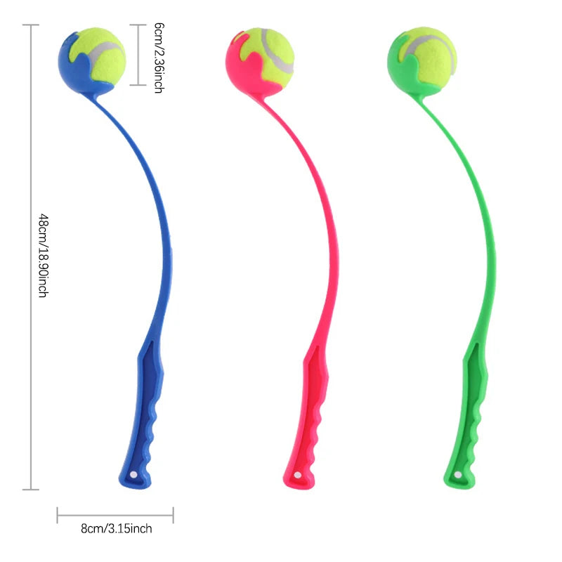 Pet Throwing Fetch Stick Toy - Ball Launcher for Dogs Cats