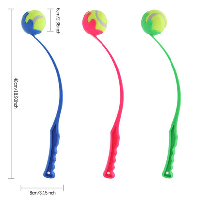 Pet Throwing Fetch Stick Toy - Ball Launcher for Dogs Cats