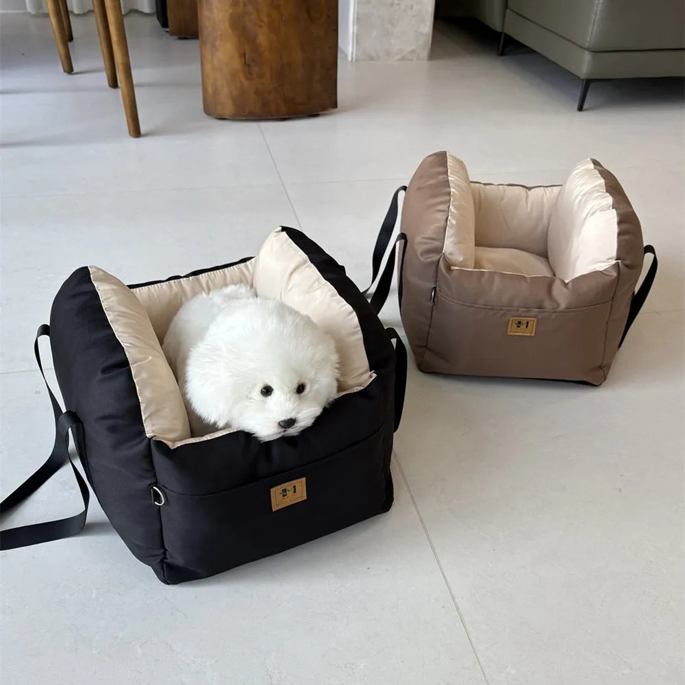 Dog Car Seat with Safety Belt Four Season Universal Pet Ooster Nest Cushion Washable Dogs Cats Sofa Bedding Travel Mattress