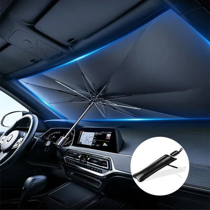 Windshield Sun Shade Umbrella, Foldable Car Windshield Sun Shade Cover, 56" X 31" UV & Heat Insulation Car Sun Shade, Universal Fit for Sedans, Suvs & Trucks