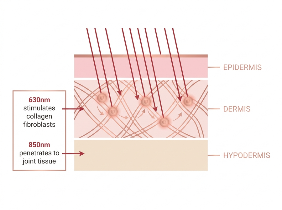 Collagen skin cross-section diagram
