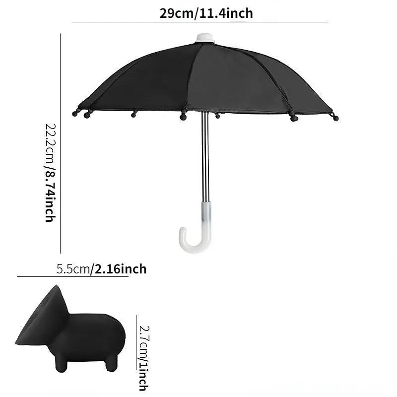 Beach Phone Umbrella – Anti-Peep Sun Shade Holder with Suction Cup, Waterproof Outdoor Phone Stand