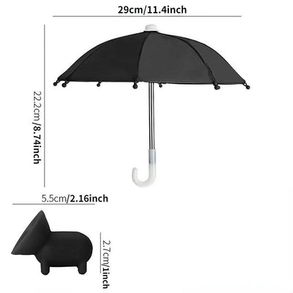 Beach Phone Umbrella – Anti-Peep Sun Shade Holder with Suction Cup, Waterproof Outdoor Phone Stand
