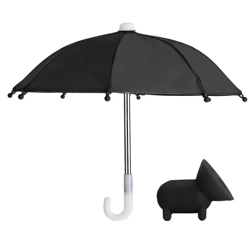 Beach Phone Umbrella – Anti-Peep Sun Shade Holder with Suction Cup, Waterproof Outdoor Phone Stand